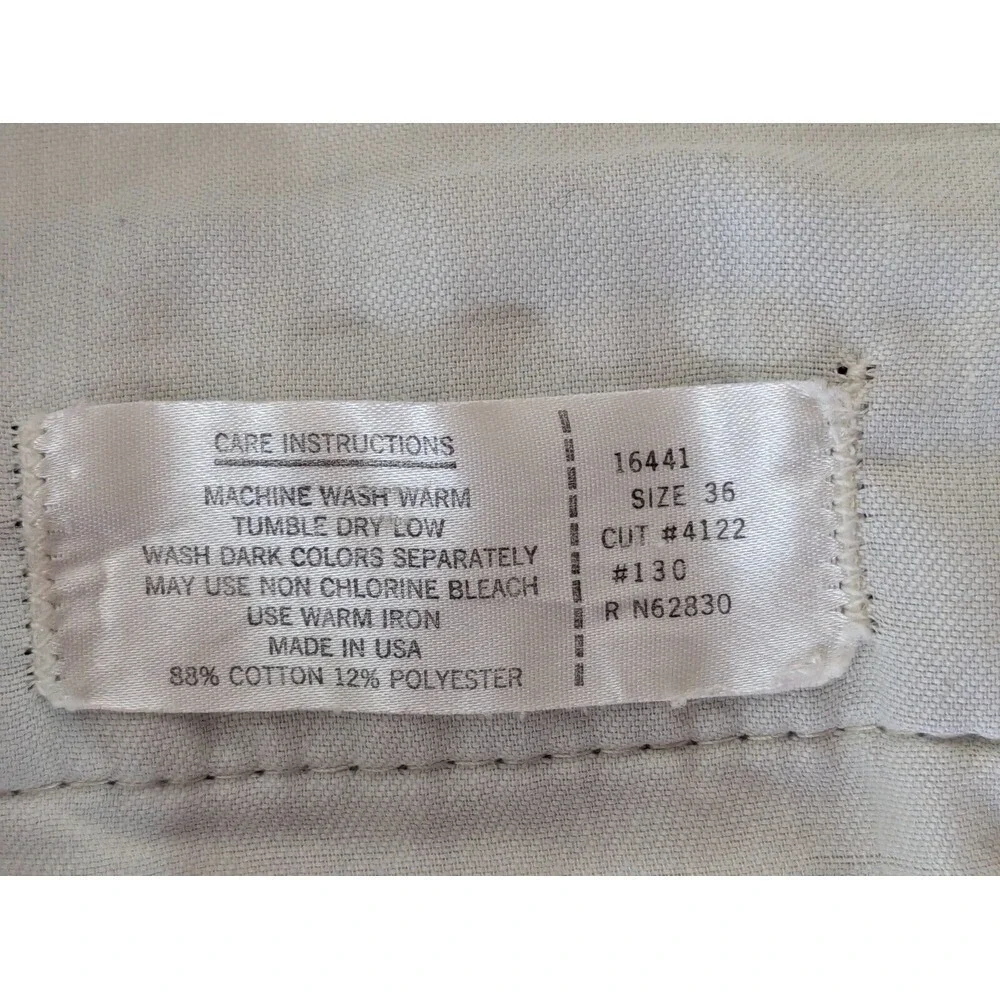Lands End Corduroy Pants Men's Size 36 Flat Front Cotton Preppy Workwear USA